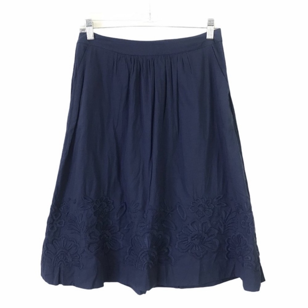 Boden embroidered floral skirt 4 long